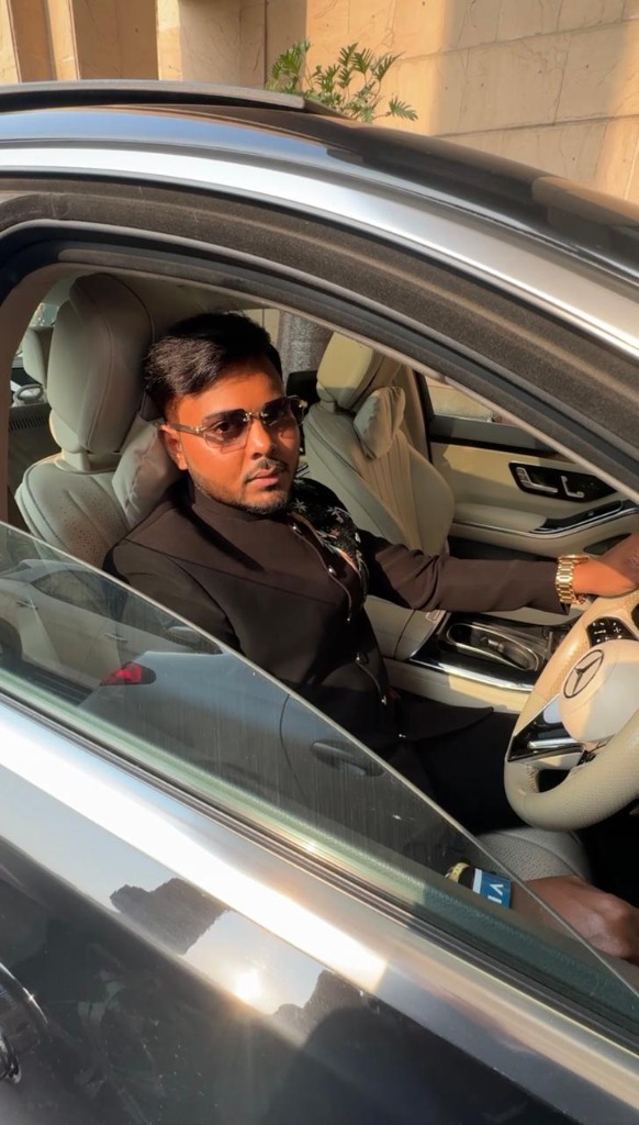 Divyanshu Verma driving Mercedes